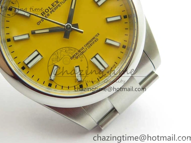 MiroTime 0424 Original Oyster Perpetual 41mm 124300 ROF 1:1 Best Edition 904L Steel Yellow Dial on SS Bracelet A 2667